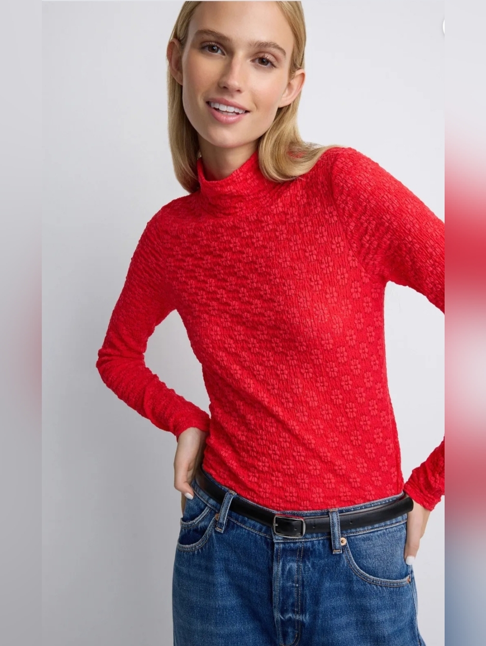 ROLLA'S HIGH NECK DAISY TOP SIZE S MSRP $129